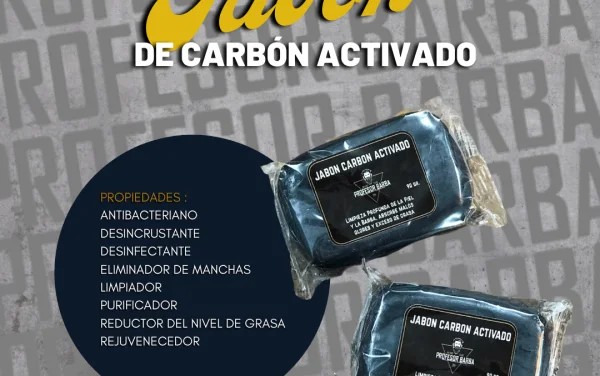 Jabón de Carbón Activado para Barba